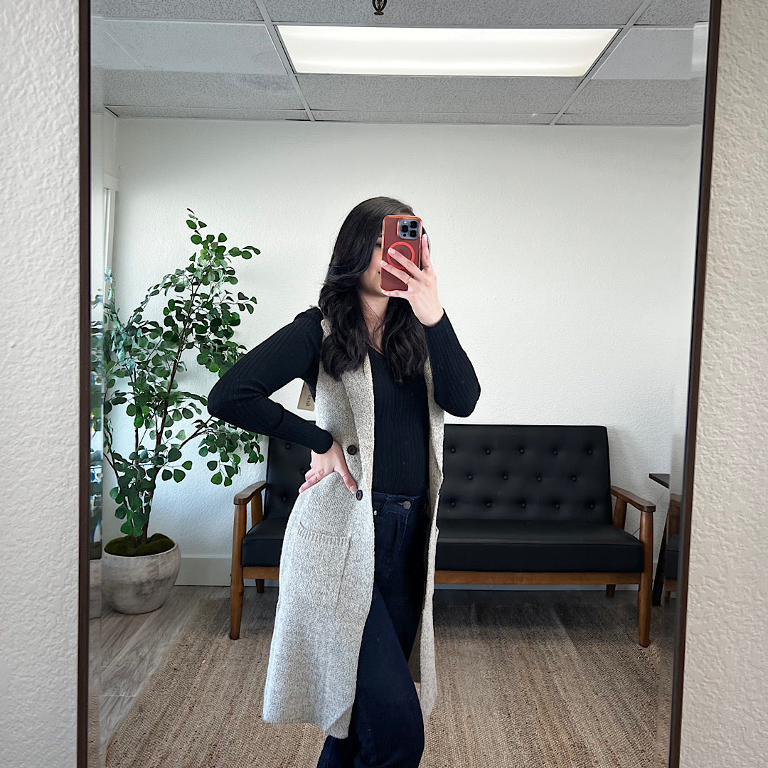 Sleeveless Cardigan Vest