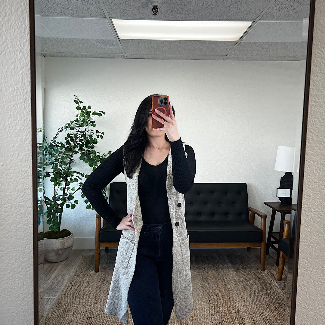 Sleeveless Cardigan Vest