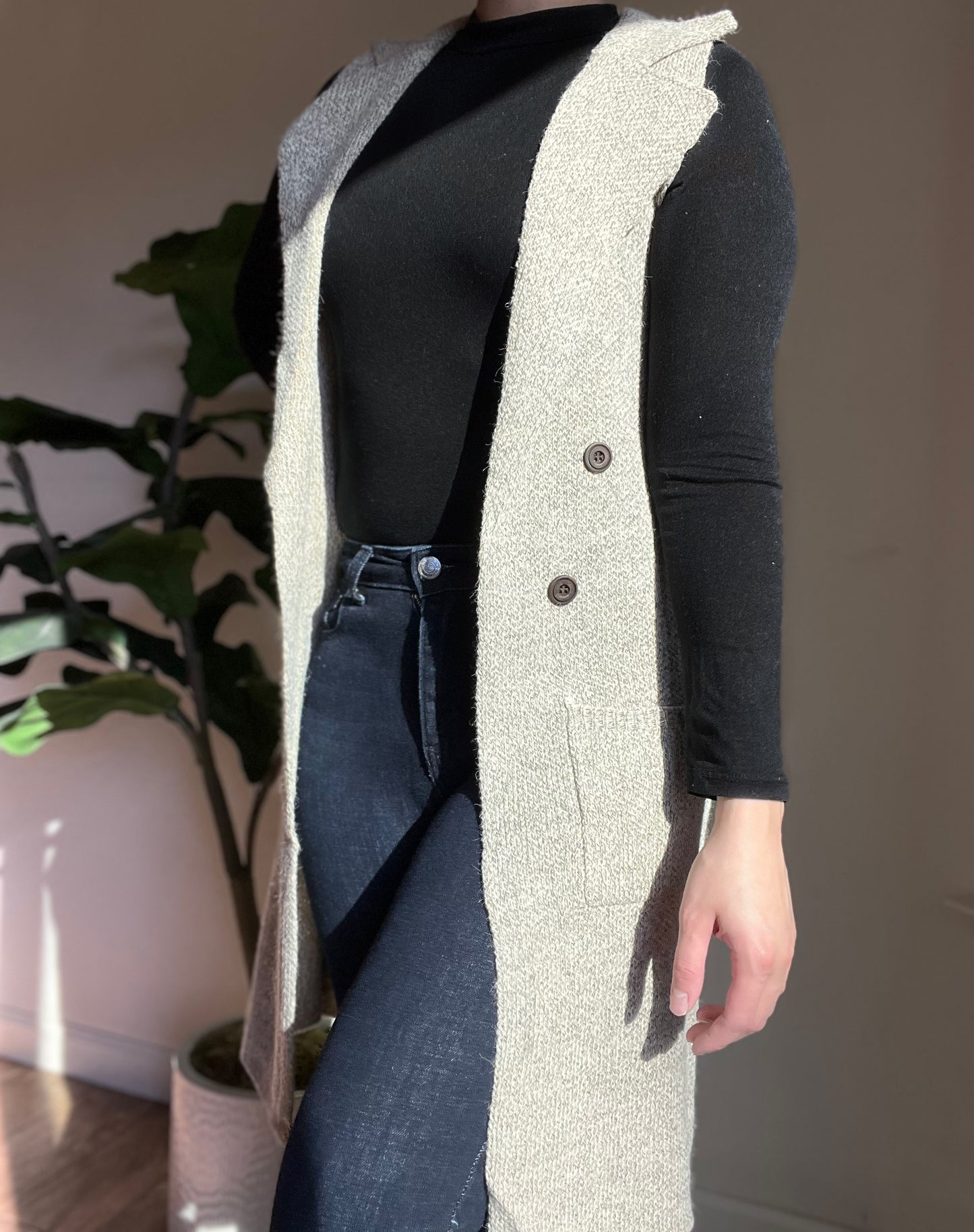 Sleeveless Cardigan Vest