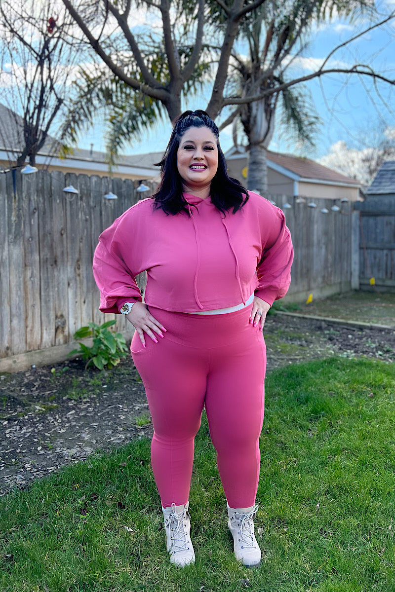 Pink Leggings Curvy – 11 roses boutique