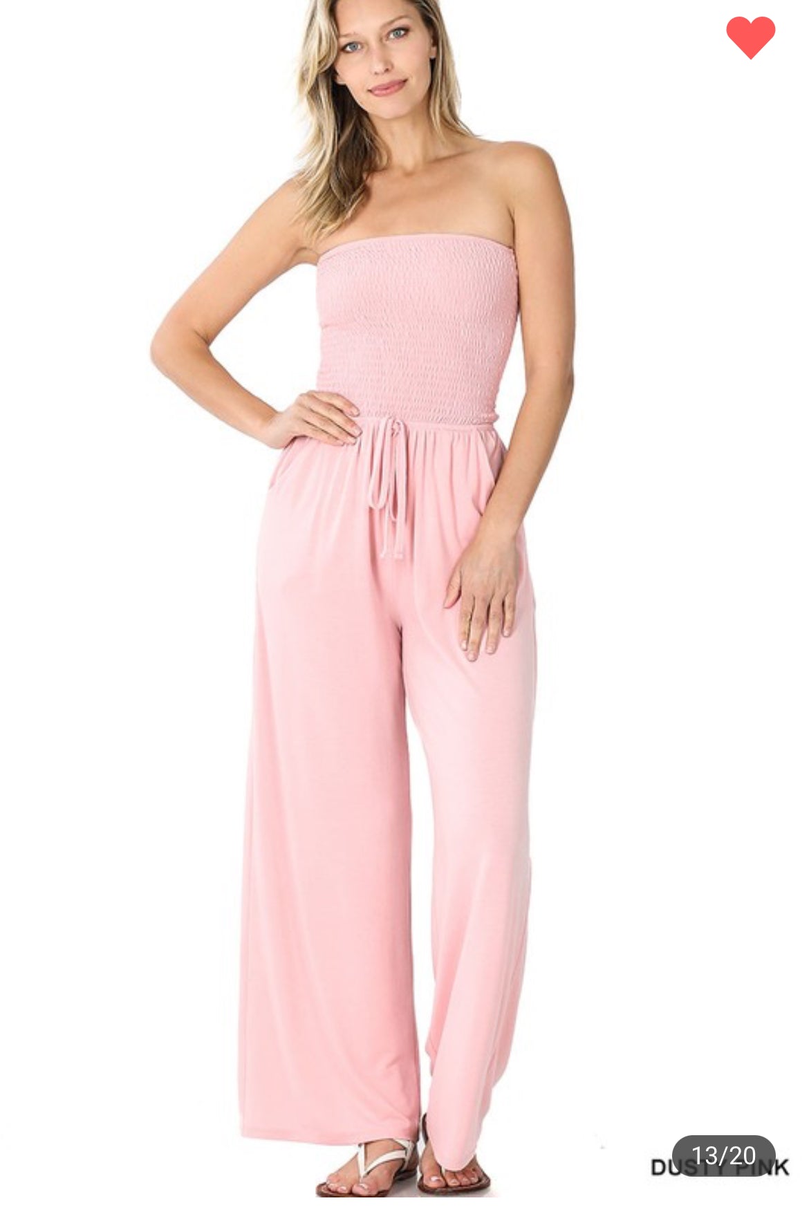 Pink Tube Top Jumpsuit