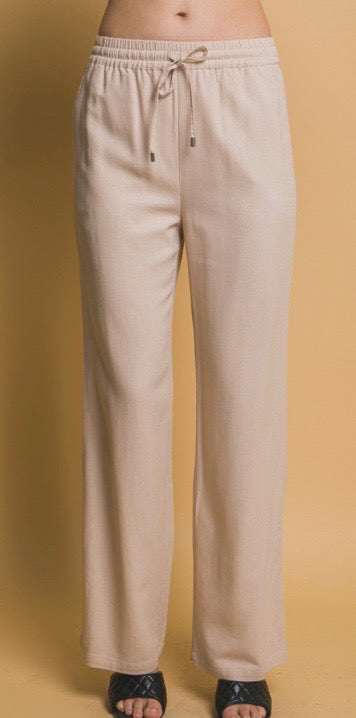 Khaki Linen Pants
