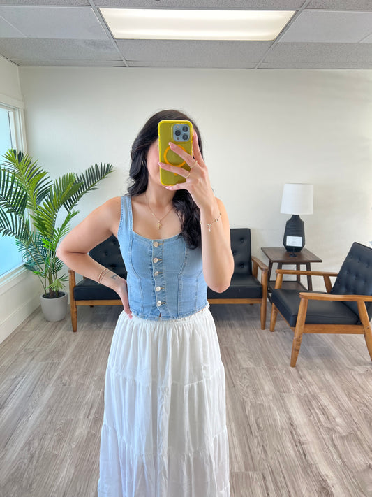 Light Blue Denim Vest