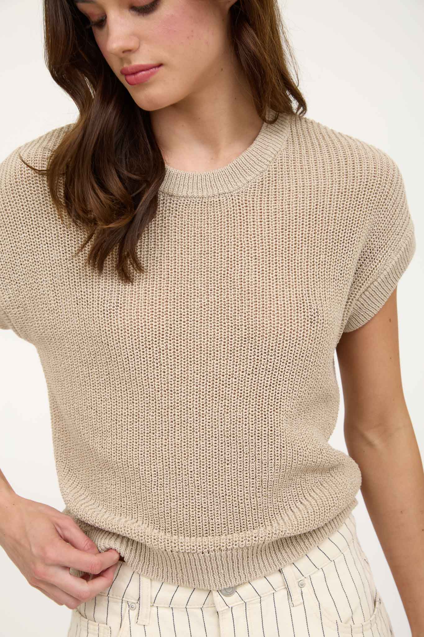 Knit Crew Neck Top