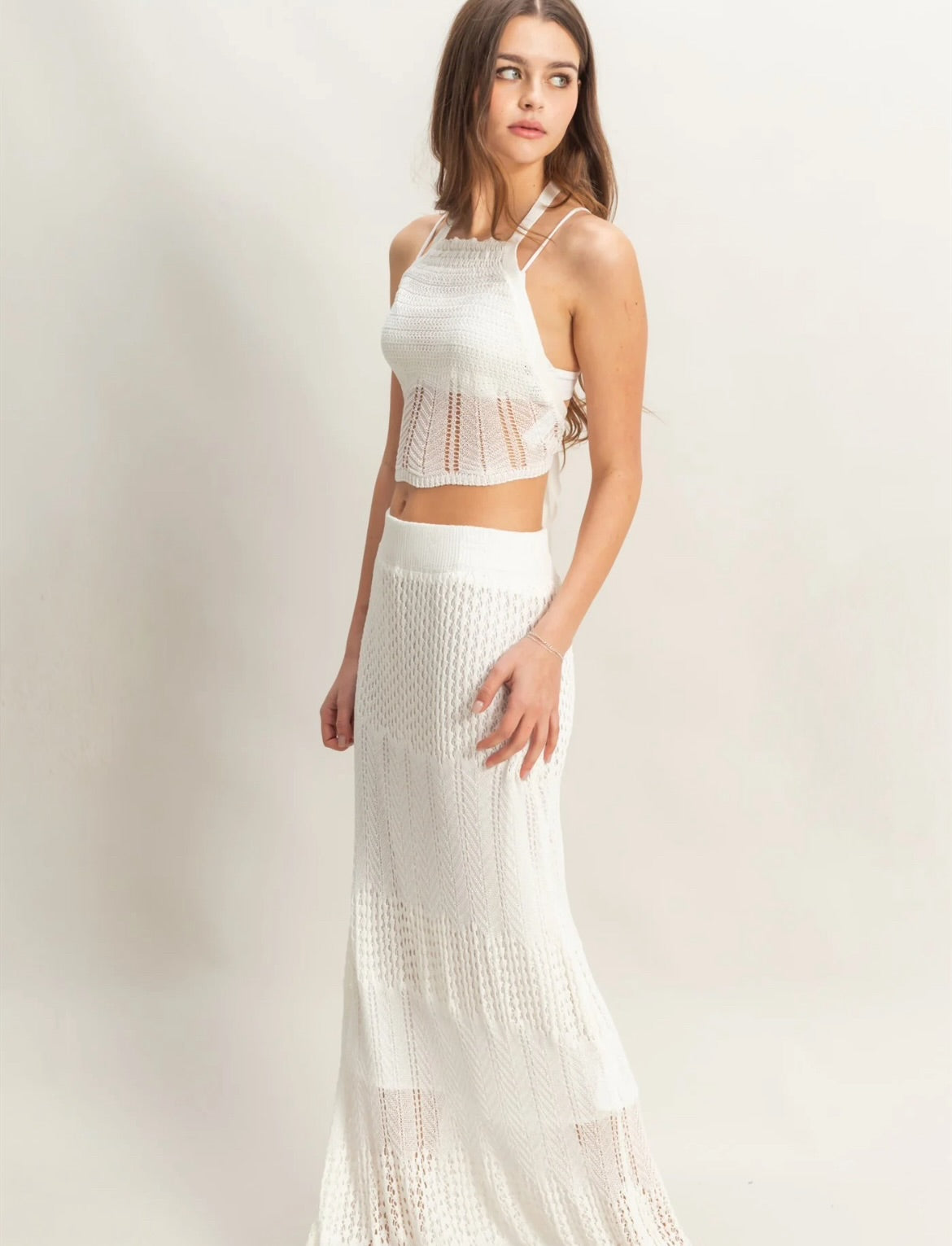 Halter top skirt set