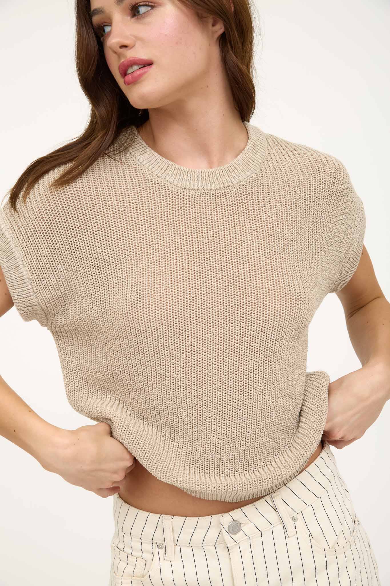 Knit Crew Neck Top