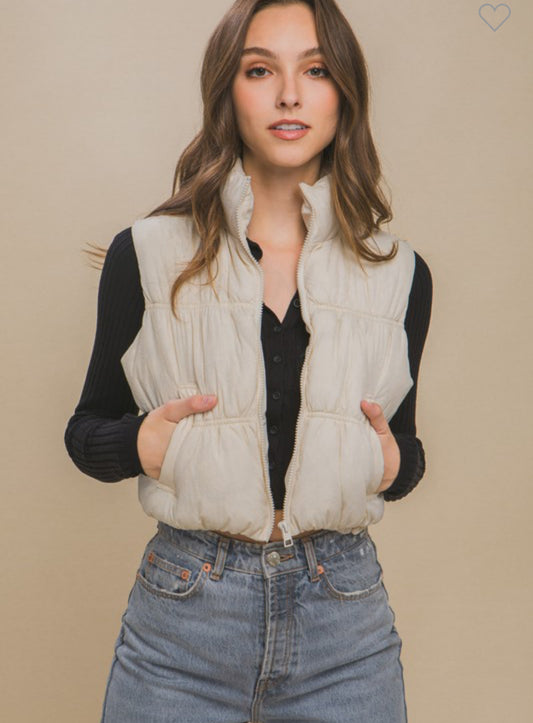 Puffer Vest Cream (Pre Order)