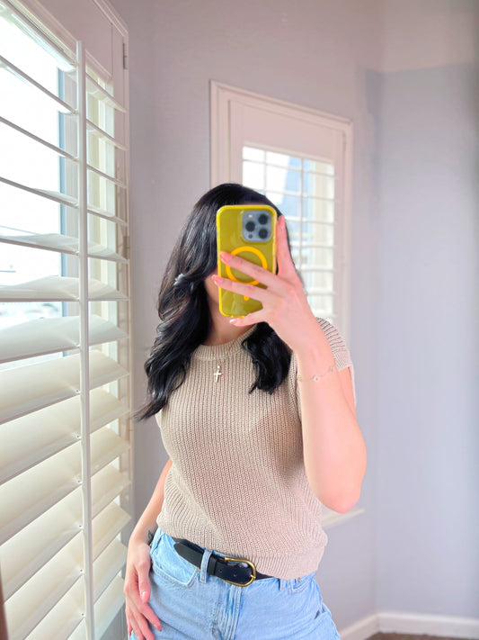 Knit Crew Neck Top