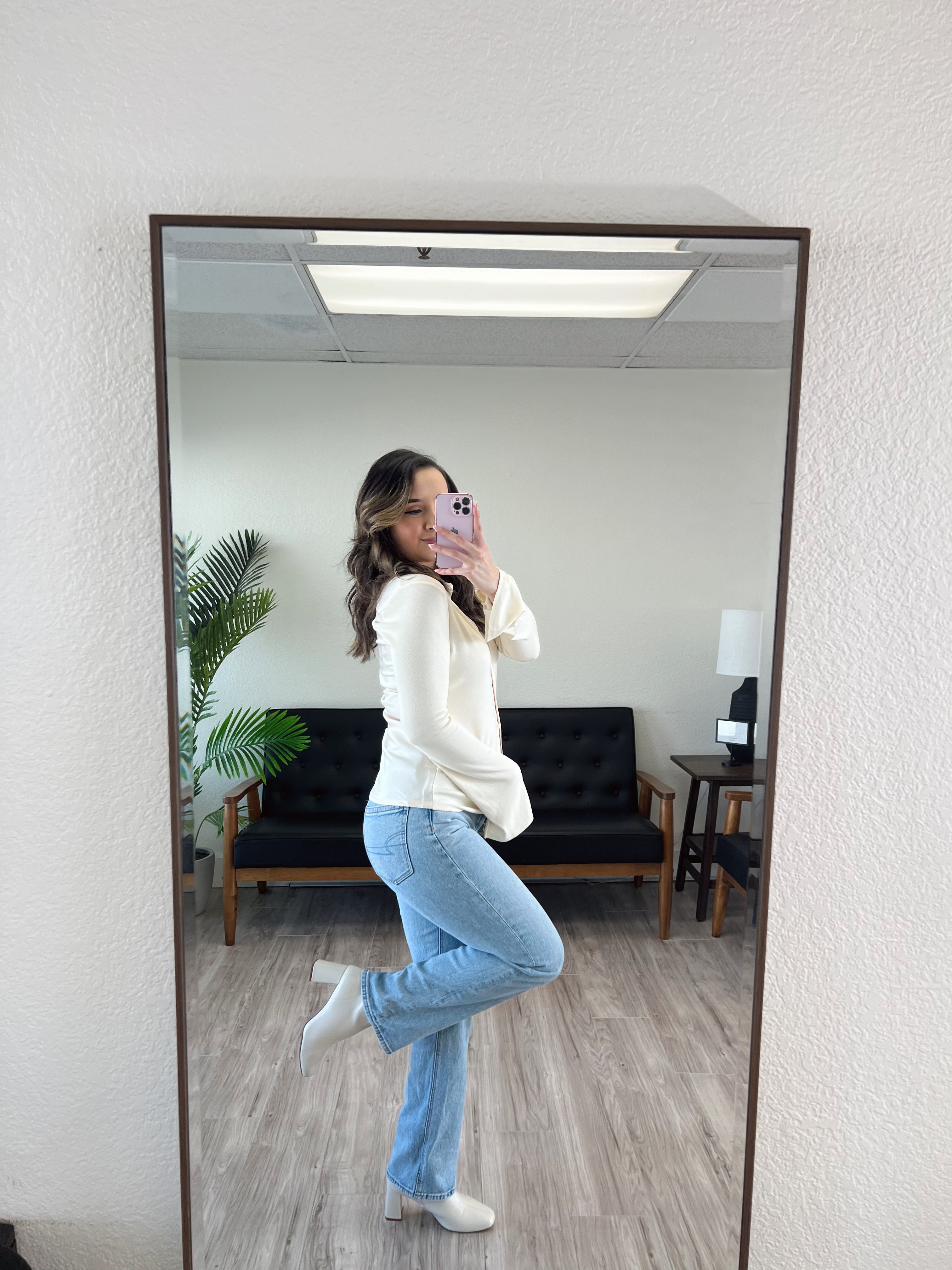 Rib Knit Button Shirt