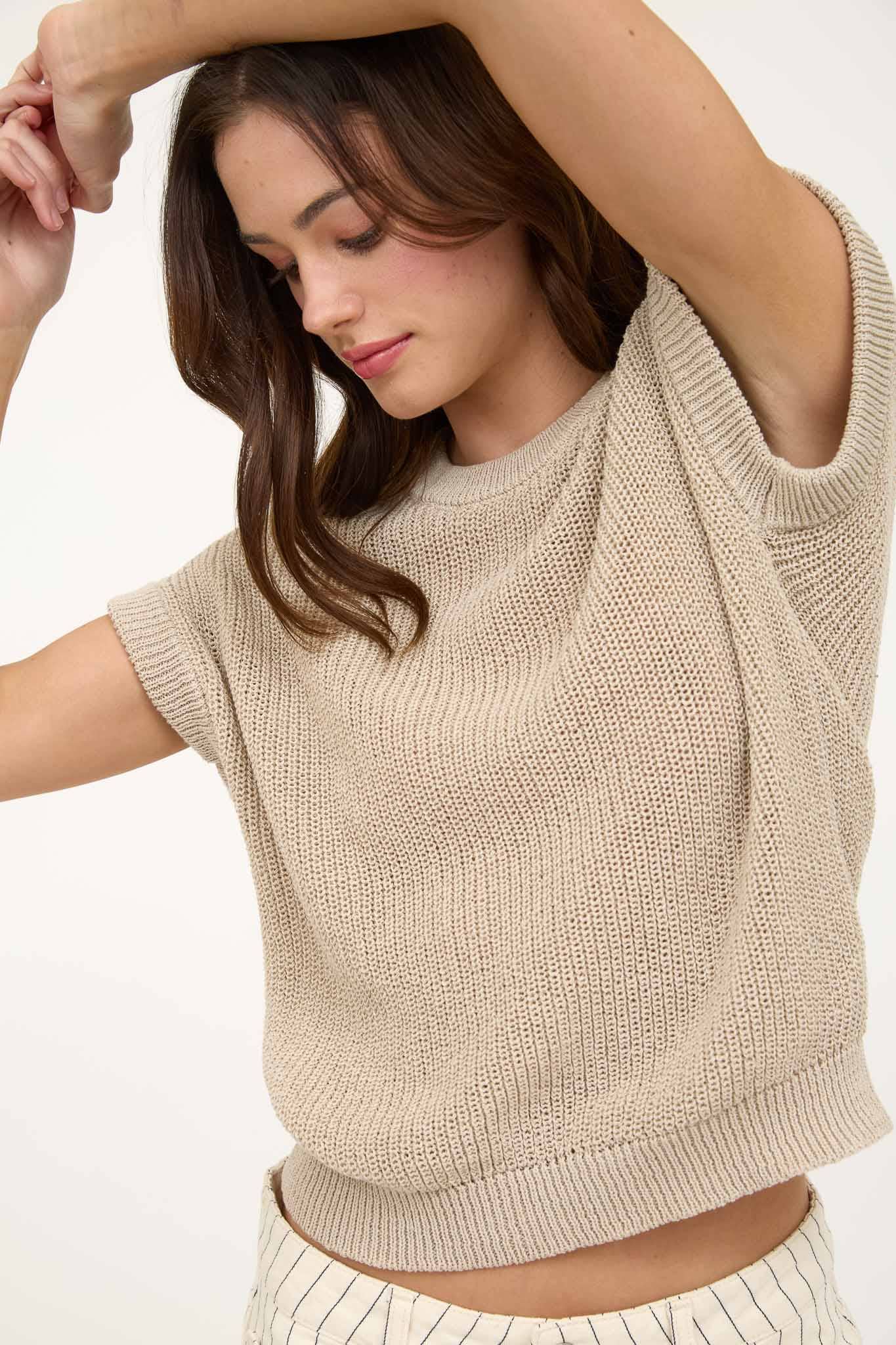 Knit Crew Neck Top