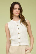 Button Down Cardigan Vest