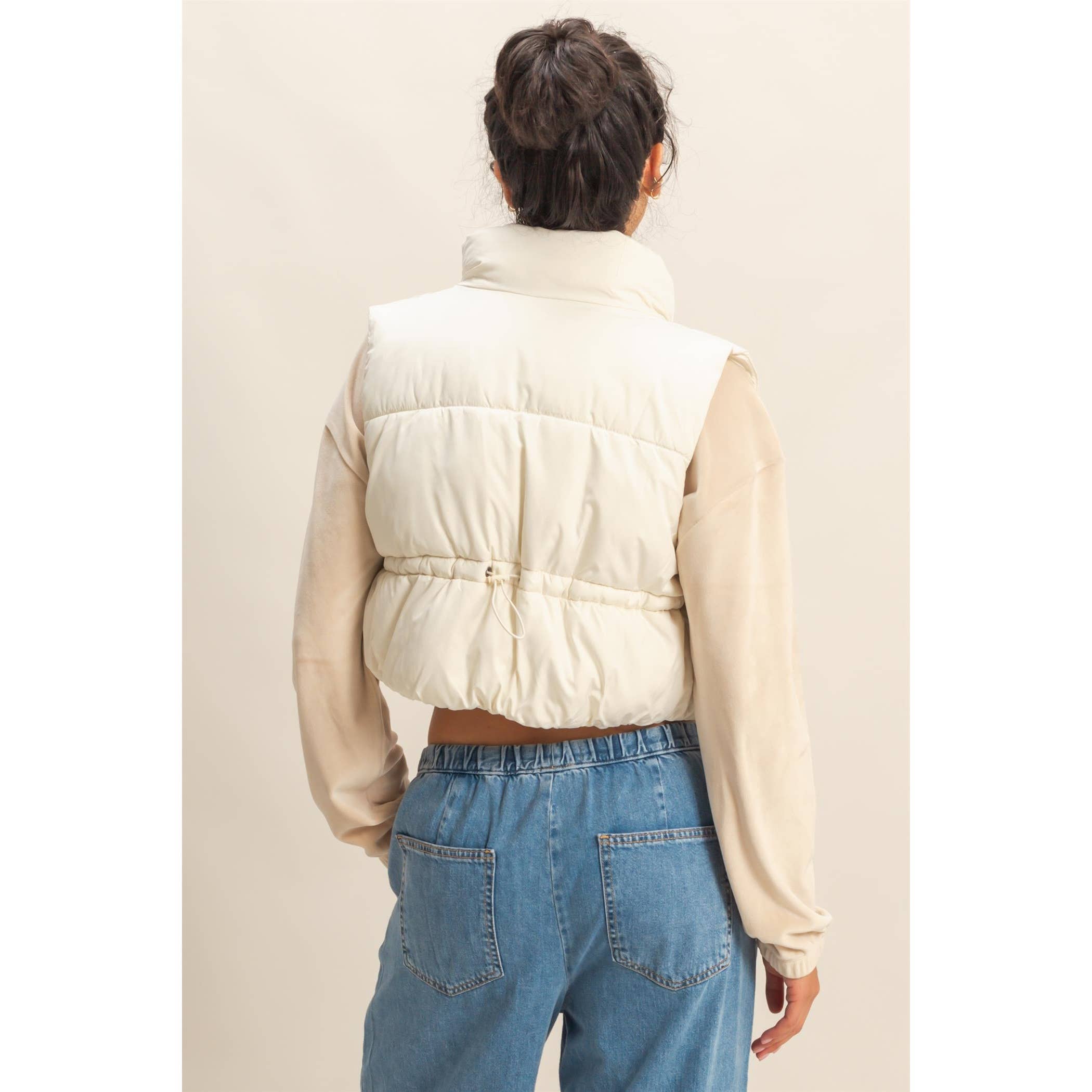 Cropped Puffer Vest